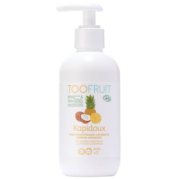 Toofruit Kapidoux Shampoing Enfants - 200ml - Ananas-Coco - Idéal pour cuir chevelu sensible