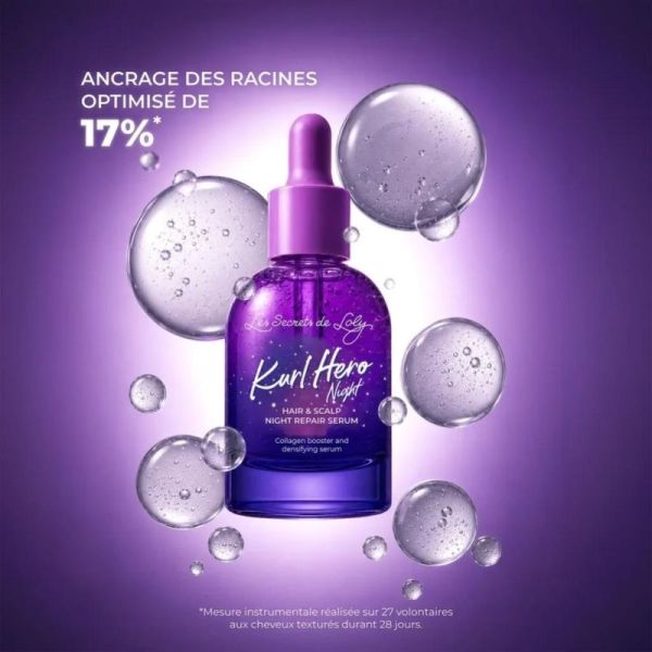 Les Secrets de Loly Kurl Hero Night 50 ml - Sérum de nuit densifiant et booster de collagène