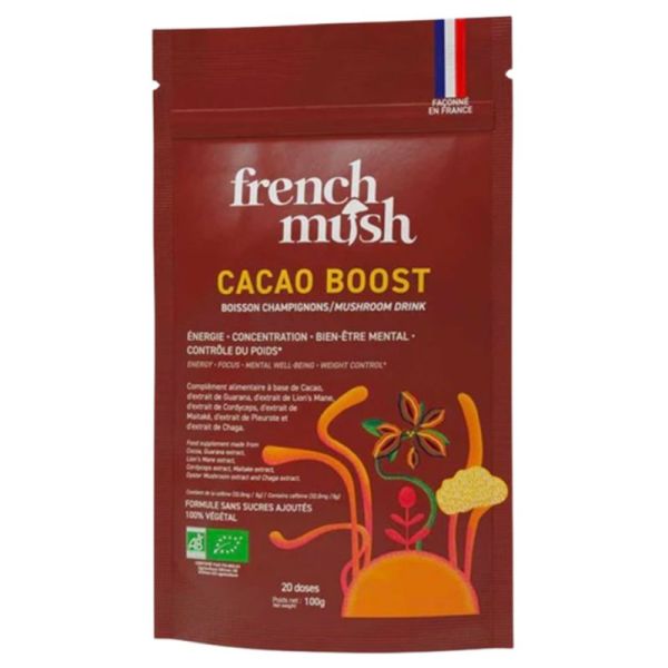 French Mush Boisson Boost Bio Cacao 20 doses – Énergie et Métabolisme