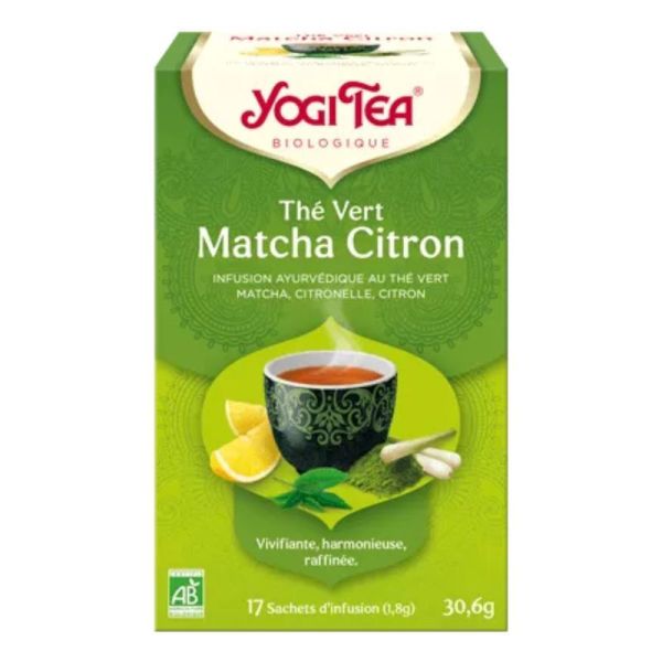 Yogi Tea Infusion Thé Vert Matcha Citron Bio - 17 Sachets