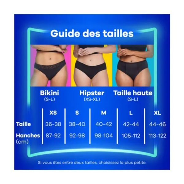 Always Culotte Menstruelle Lavable Hipster Flux Moyen à Abondant Taille M – Confort et protection