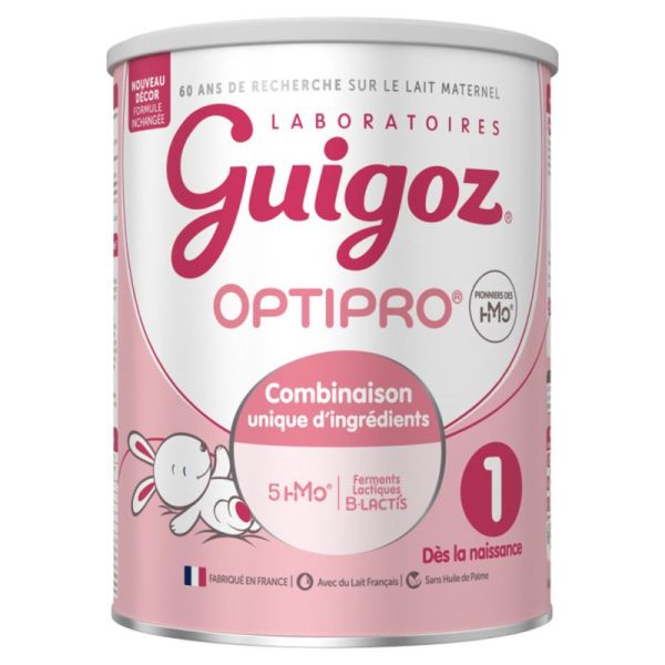 Guigoz Optipro 1 Lait 1er Âge Dès la Naissance Jusqu'à 6 Mois 780g – Nutrition et DHA