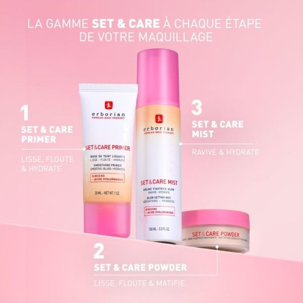 Erborian Set & Care Primer 30 ml - Base de teint lissante, matifiante et hydratante