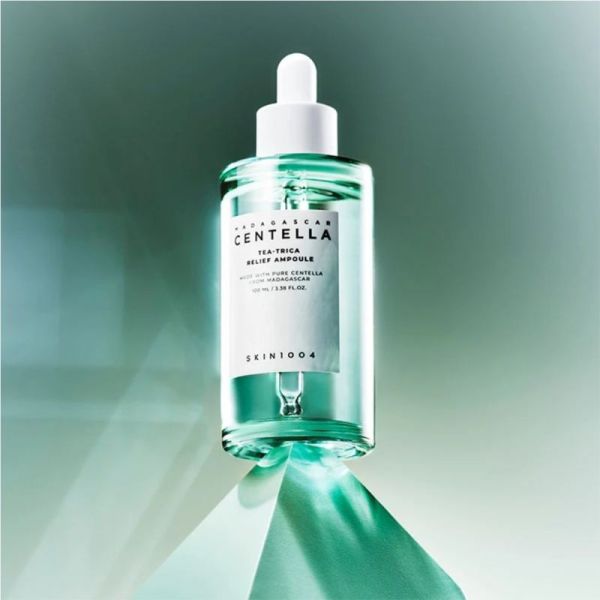 SKIN1004 Madagascar Centella Tea-Trica Relief Ampoule 100ml - Sérum apaisant et régulateur pour peaux à tendance acnéique