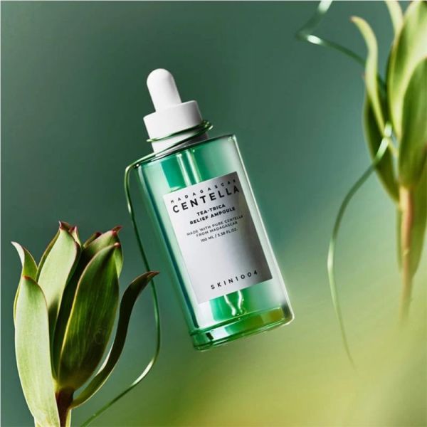 SKIN1004 Madagascar Centella Tea-Trica Relief Ampoule 100ml - Sérum apaisant et régulateur pour peaux à tendance acnéique