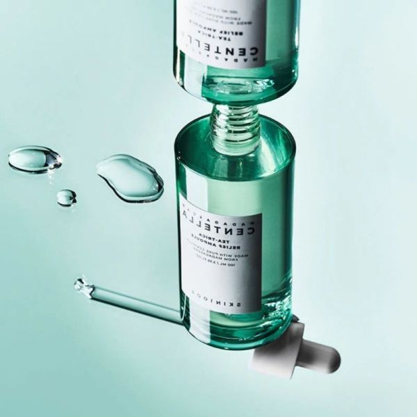 SKIN1004 Madagascar Centella Tea-Trica Relief Ampoule 100ml - Sérum apaisant et régulateur pour peaux à tendance acnéique