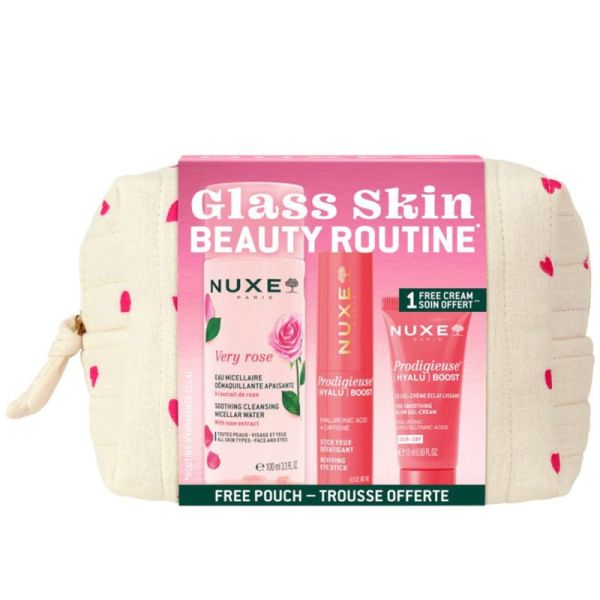 Nuxe Glass Skin Beauty Routine – Routine hydratante éclat trois soins et trousse recyclée