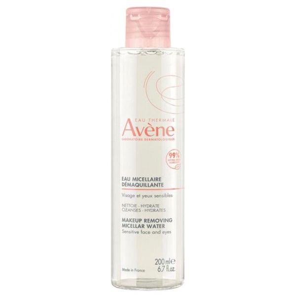 Avène Les Essentiels Eau Micellaire Démaquillante - 200 ml - Nettoie, hydrate et apaise la peau