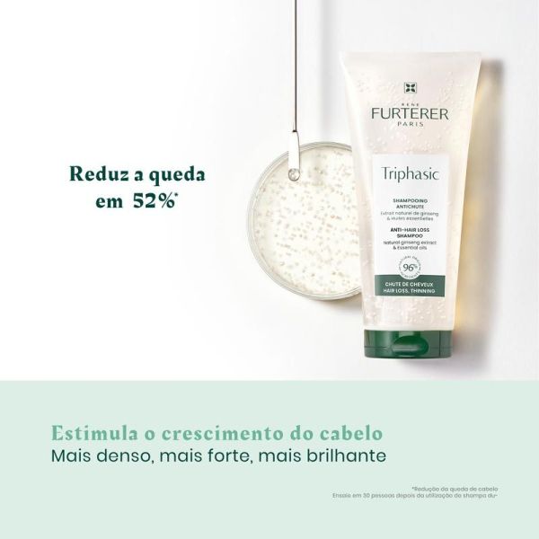 René Furterer Triphasic Shampoing Antichute - 250 ml - Stimulation et Croissance Capillaire