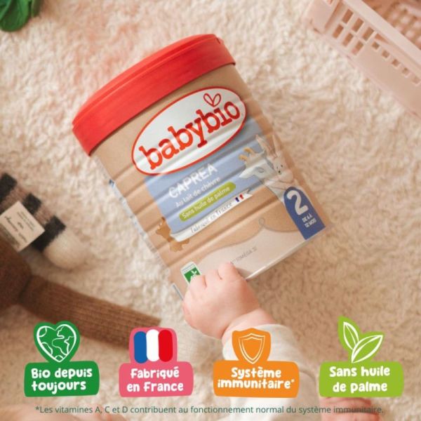 Babybio Caprea 2 (6 à 12 mois) - Lait de suite au lait de chèvre bio