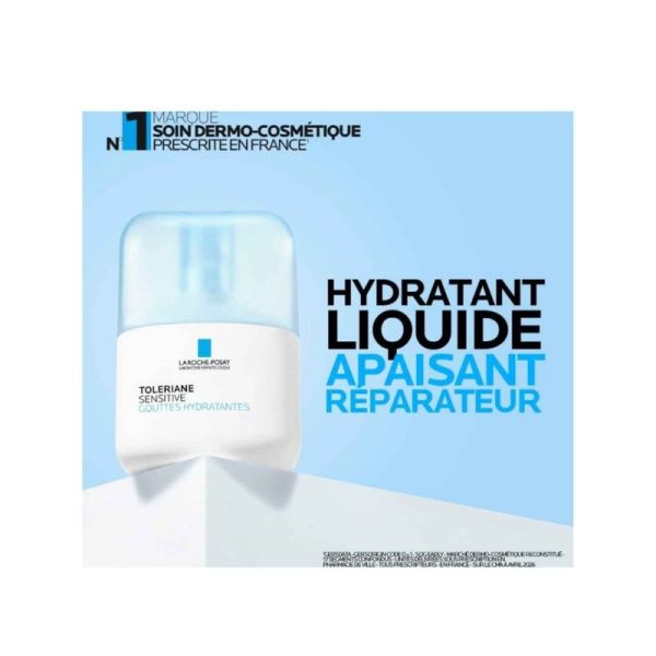 La Roche-Posay Toleriane Sensitive Gouttes Hydratantes 50 ml - Hydratation intense et effet apaisant
