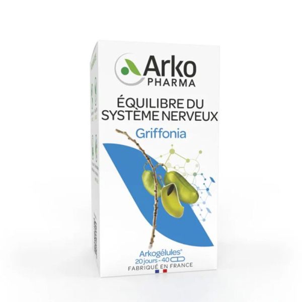 Arkopharma Arkogélules Griffonia 40 gélules - Équilibre du système nerveux