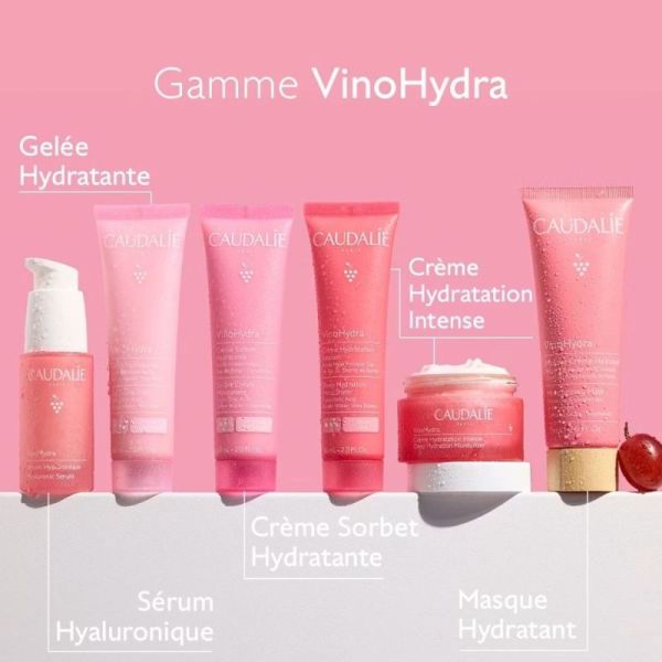 Caudalie VinoHydra Crème Sorbet Hydratante 60 ml - Apaise rougeurs et sécheresse