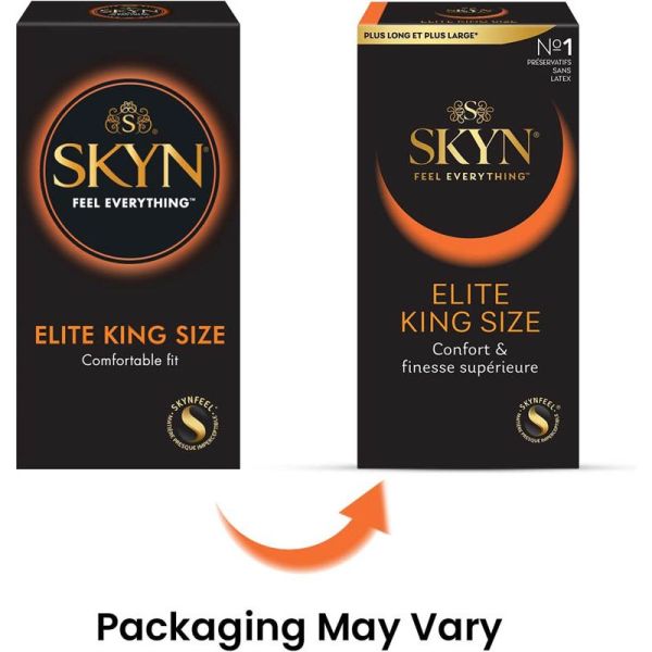 Skyn Elite Préservatifs Sans Latex - King Size - Confort et Finesse Supérieure - 10 préservatifs