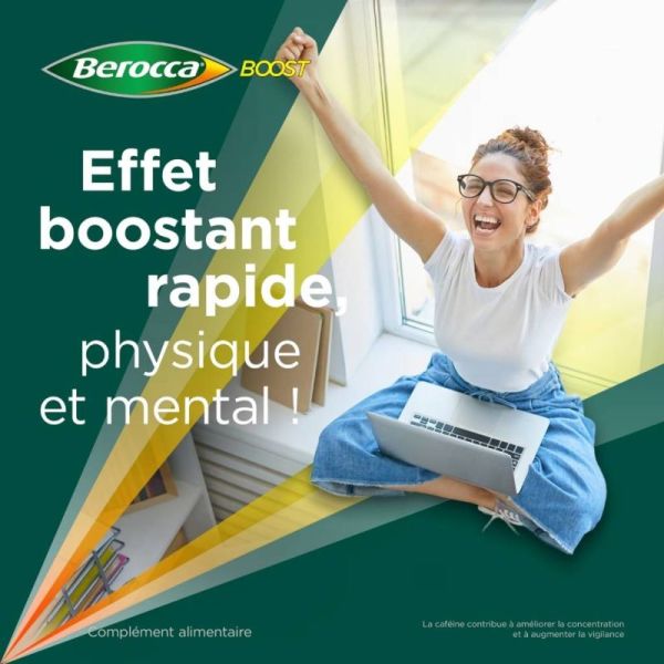 Berocca Boost Effet Coup de Fouet - Soutien la Forme Physique et Mentale - 20 comprimés effervescents