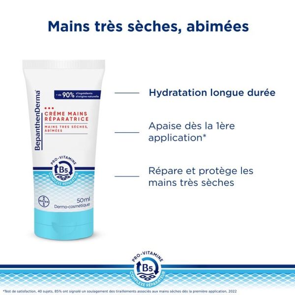 Bayer BepanthenDerma Crème Mains Réparatrice - 50ml