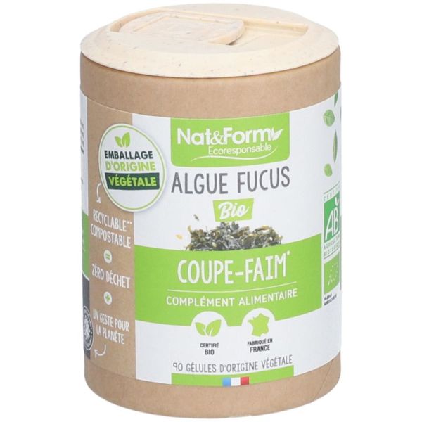 Nat&Form Algue Fucus Bio - 90 gélules - Coupe-faim naturel et soutien minceur