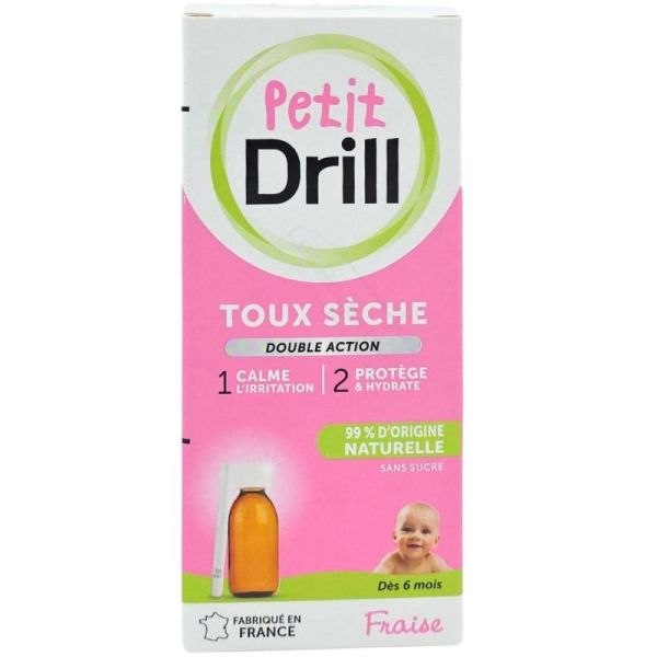 Pierre Fabre Petit Drill Enfant Toux Sèche 125 ml - Double action calme l'Irritation Causée par la Toux et Protège et hydrate