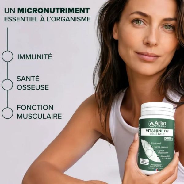 Arkopharma Arkogélules Vitamine D3 Végétale 60 gélules - Système immunitaire et ossature
