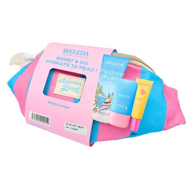 Weleda Summer Boost Banane Édition Limitée - 3 produits - routine hydratante et éclat