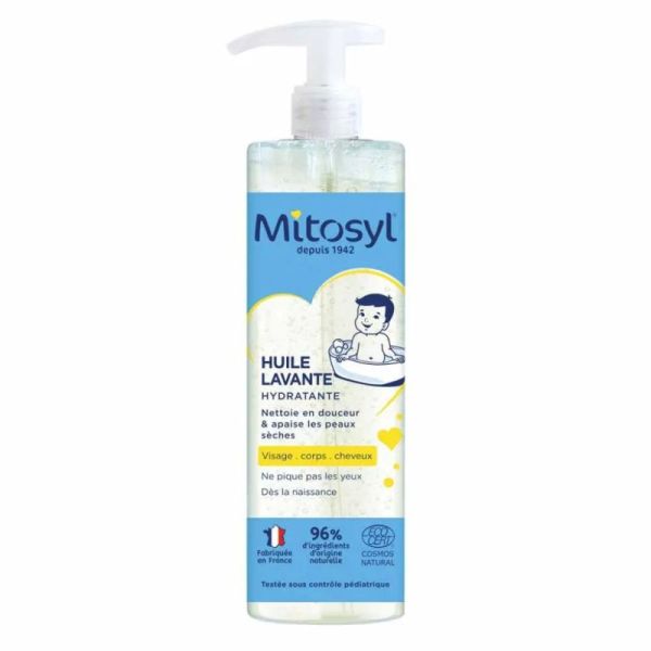 Mitosyl Huile Lavante Hydratante Nettoie & Protège les Peaux Sèches - 490ml