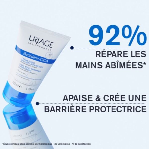 Uriage Bariéderm-Cica Crème Mains Isolante Réparatrice 50 ml - Répare et protège les mains très sèches