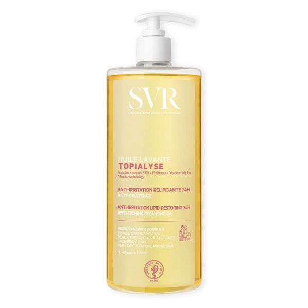 SVR TOPIALYSE Huile lavante anti-irritation relipidante 24h anti-grattage 1 litre