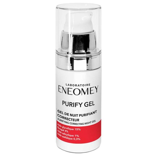 Eneomey Purify Gel 30 ml - Gel de nuit purifiant correcteur, sébo-régulateur