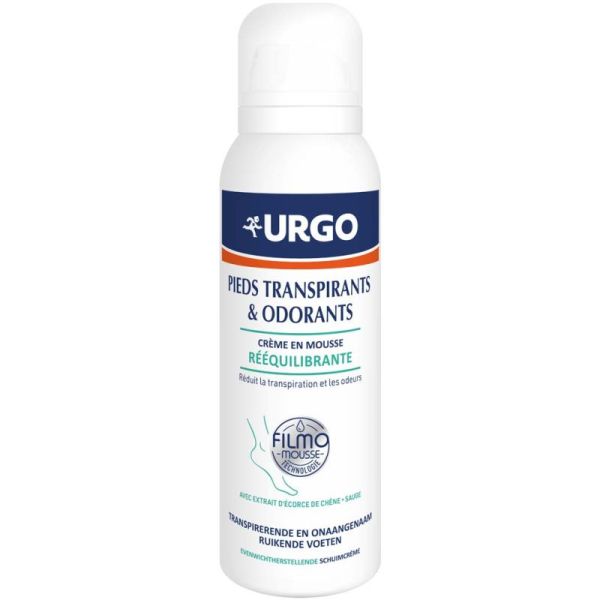 URGO Filomousse Crème Mousse Rééquilibrante Pieds Transpirants - 125ml