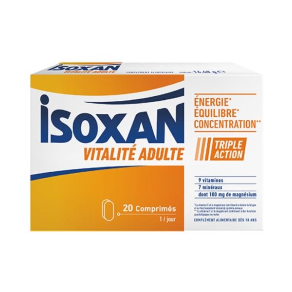 Isoxan Vitalité Adulte - 20 comprimés