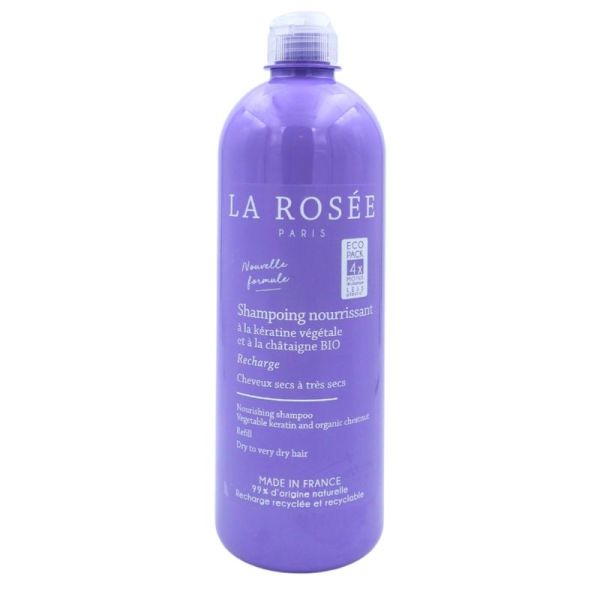 La Rosée Shampoing Nourrissant Recharge 400 ml – Soin lavant relipidant et protecteur cheveux secs