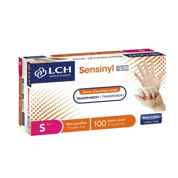 LCH Sensinyl Free Gants d’Examen En Vinyle Non Poudrés - Boîte de 100 Gants