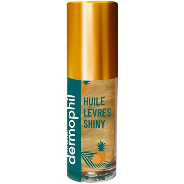 Dermophil Huile Lèvres Shiny - 5ml - Hydratation, éclat et brillance pailletée