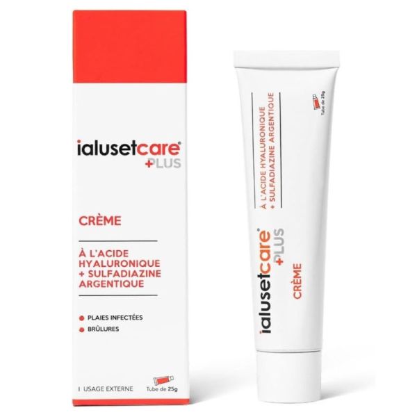IBSA Pharma Ialusetcare® + Plus Crème Plaies Infectées & Brûlures - 25g