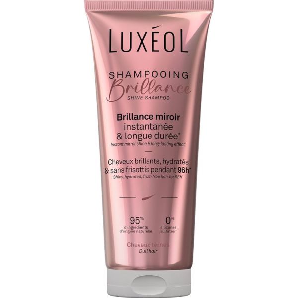 Luxéol Shampooing Brillance 200 ml – Éclat miroir et anti-frisottis 96h