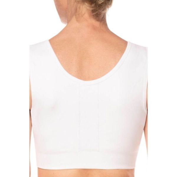 Amoena Sina soutien-gorge post-opératoire sans couture Blanc 105/110 - Compression médium et bonnet universel
