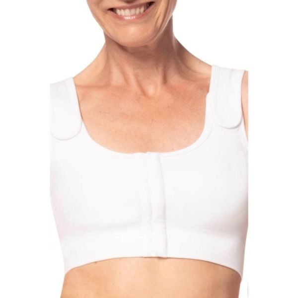Amoena Sina soutien-gorge post-opératoire sans couture Blanc 105/110 - Compression médium et bonnet universel