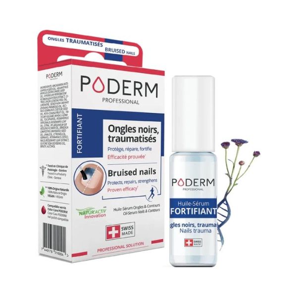 Poderm Huile-Sérum Fortifiant Ongles Noirs Traumatisés - 8ml