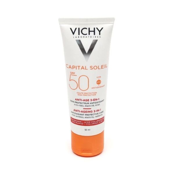 Vichy Capital Soleil Soin Anti-Âge Antioxydant 3-en-1 SPF 50 - 50ml