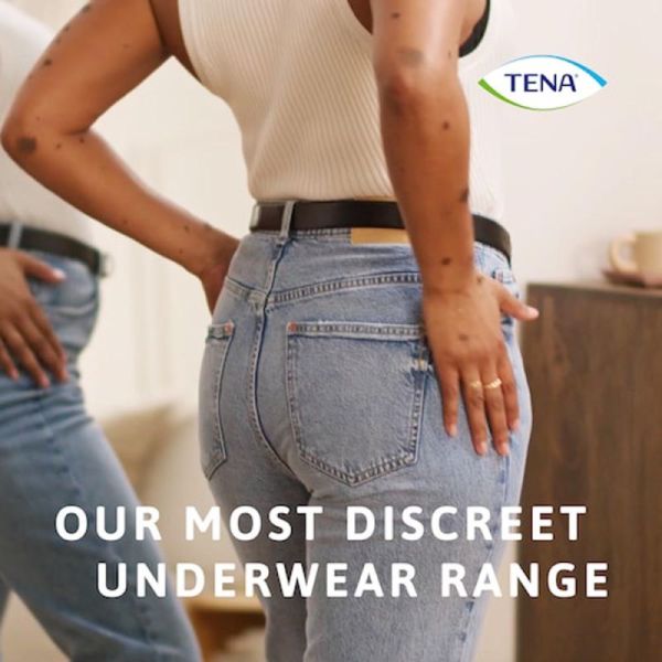 TENA Silhouette Plus Noir Taille Basse - Taille L - 10 Protections - Sous-Vêtements Absorbants