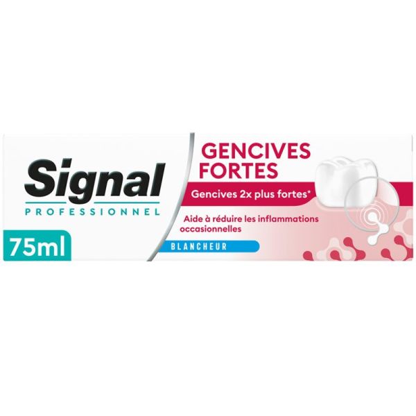 Signal Professionnel Dentifrice Gencives Fortes Blancheur 75ml – Gencives saines et éclat du sourire