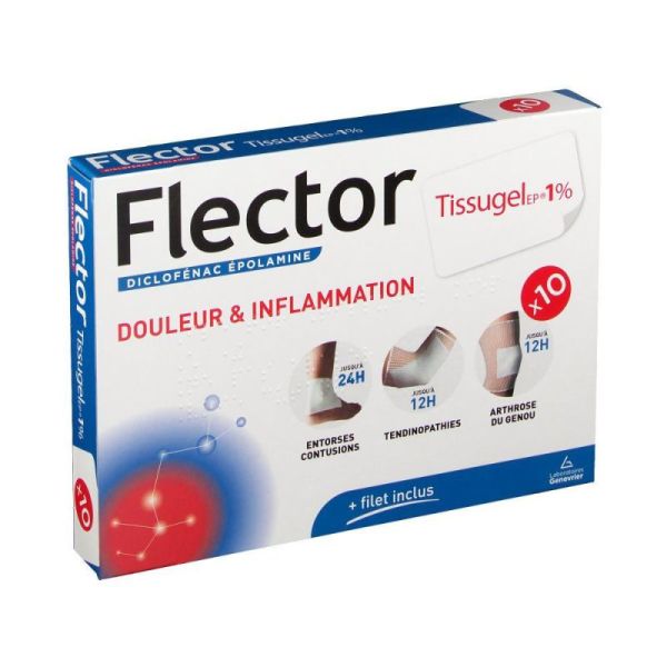 Flector tissugel EP 1% 10 emplâtres