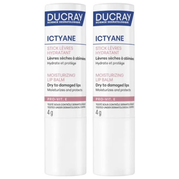 Ducray Ictyane Stick Lèvres Lot de 2x3g – Hydratation et protection