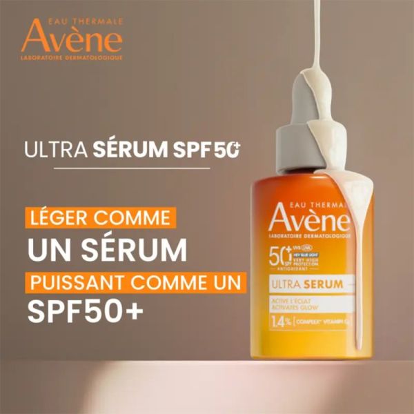 Avène Ultra Sérum SPF50+ Active l'Éclat 30 ml – Soin illuminateur et solaire
