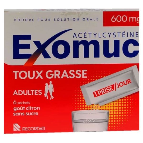 Exomuc 600Mg Sach 6 - Acétylcystéine