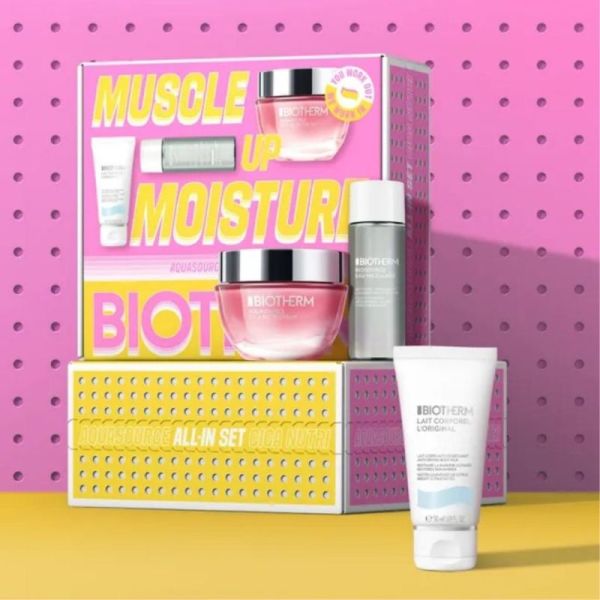 Biotherm Coffret Aquasource Cica Nutri Hydratation 3 Soins - Routine apaisante et hydratante 48h peaux sèches