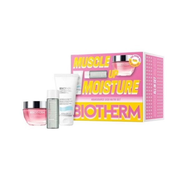 Biotherm Coffret Aquasource Cica Nutri Hydratation 3 Soins - Routine apaisante et hydratante 48h peaux sèches