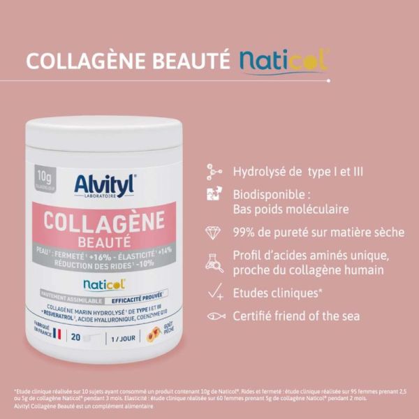 Alvityl Collagène Beauté Marin Hydrolisé de Type 1 & 3 - 210g