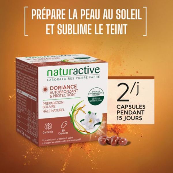 Naturactive Doriance Autobronzant & Protection Lot de 2 x 30 Capsules – Hâle et antioxydants