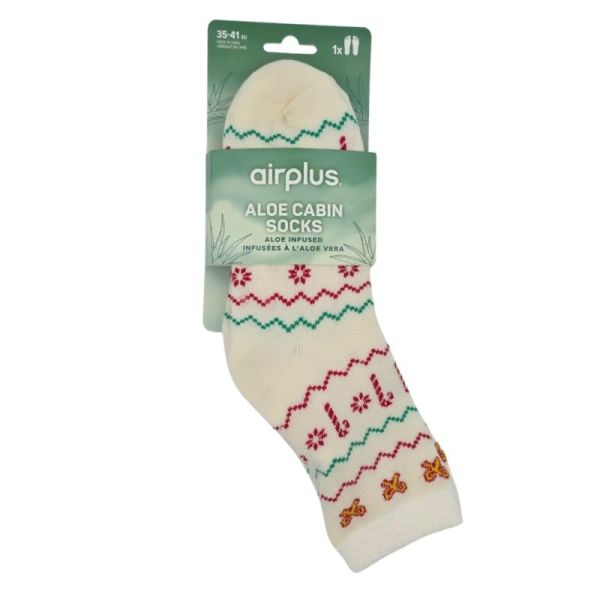 Airplus Chaussettes Infusées à l'Aloe Vera Sucre d'Orge Taille 35-41 - Confort et douceur